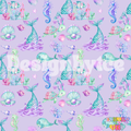 Watercolor Mermaid Seamless Pattern